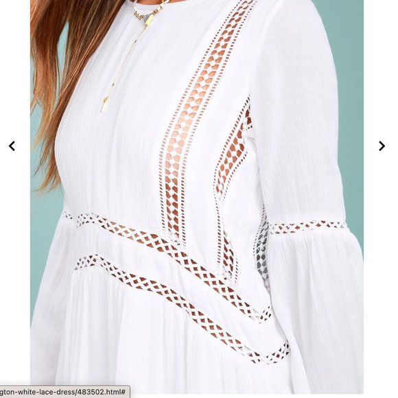 Amuse Society Kensington White Lace Dress - Size Small - Picture 2 of 10